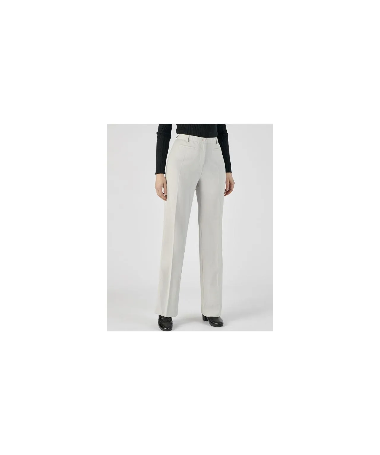 Wide-leg Trousers with Secret Stretch for Tummy Slimming