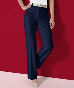 Wide-leg Trousers with Secret Stretch for Tummy Slimming