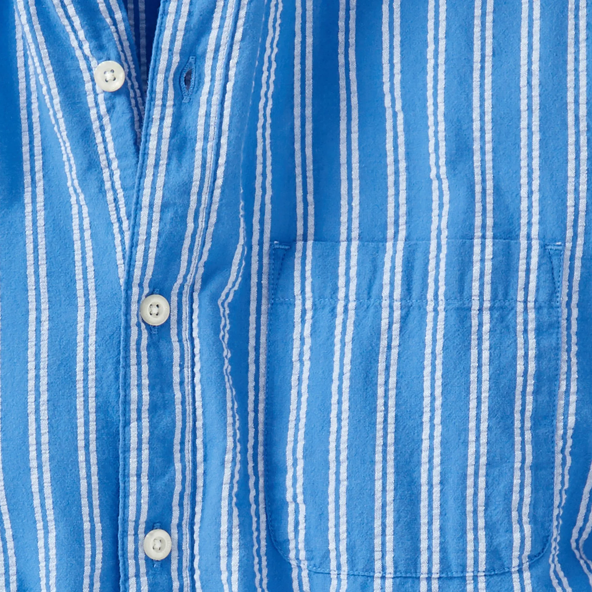 Seersucker Shirt with Harbor Island Stripes