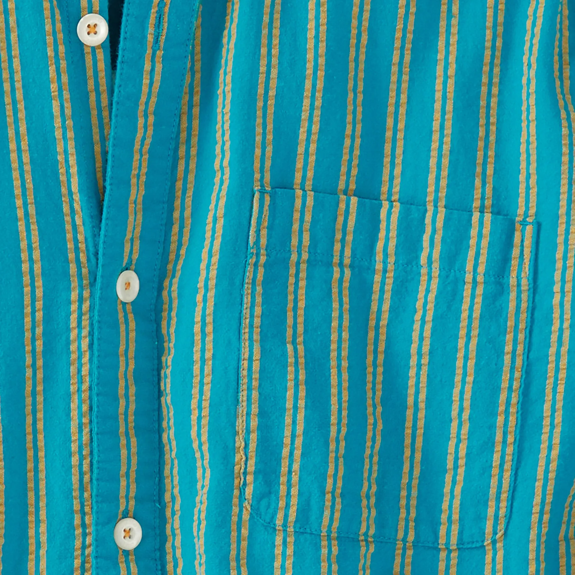 Seersucker Shirt with Harbor Island Stripes