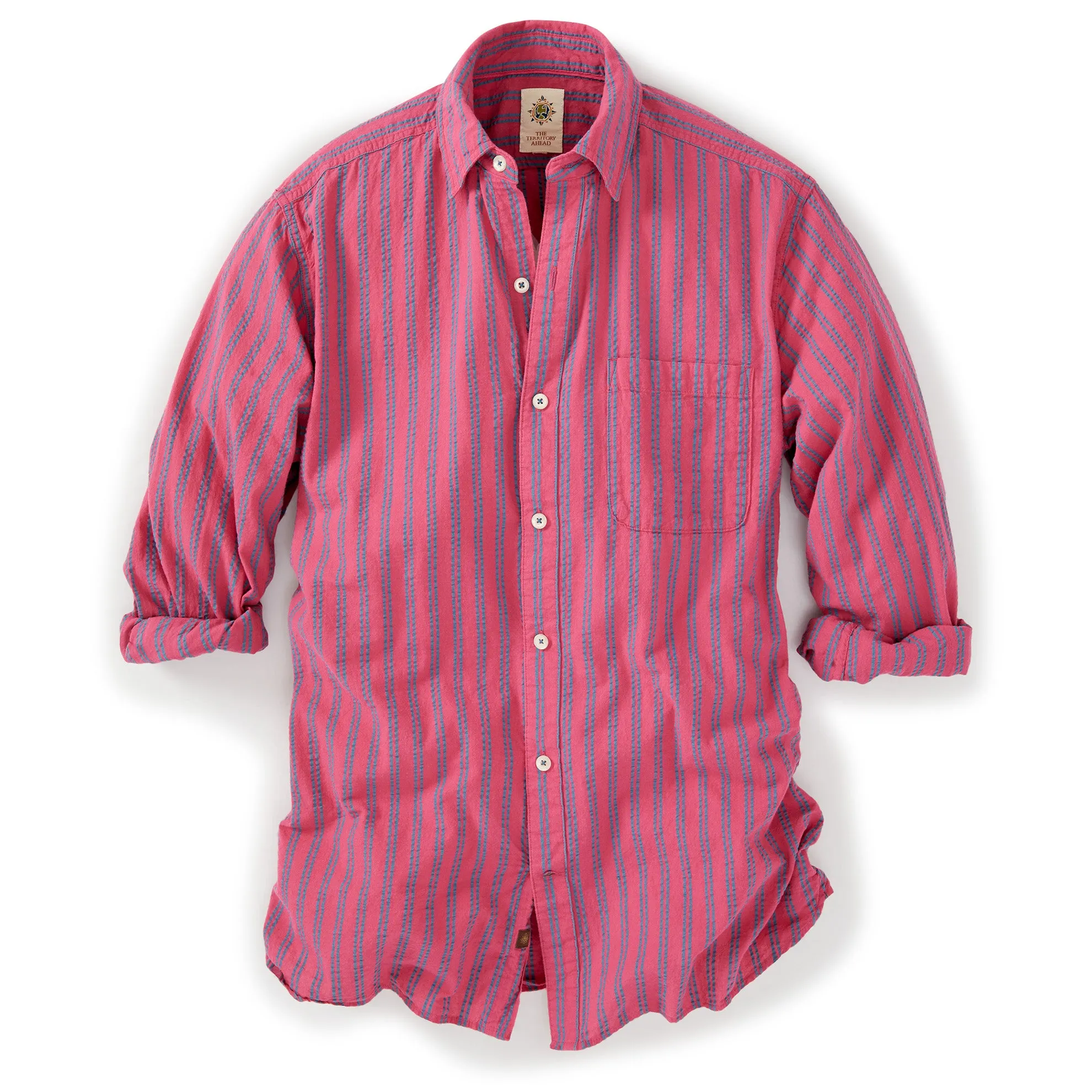 Seersucker Shirt with Harbor Island Stripes