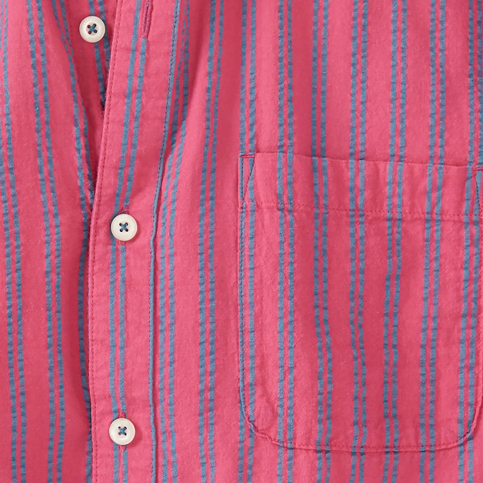 Seersucker Shirt with Harbor Island Stripes