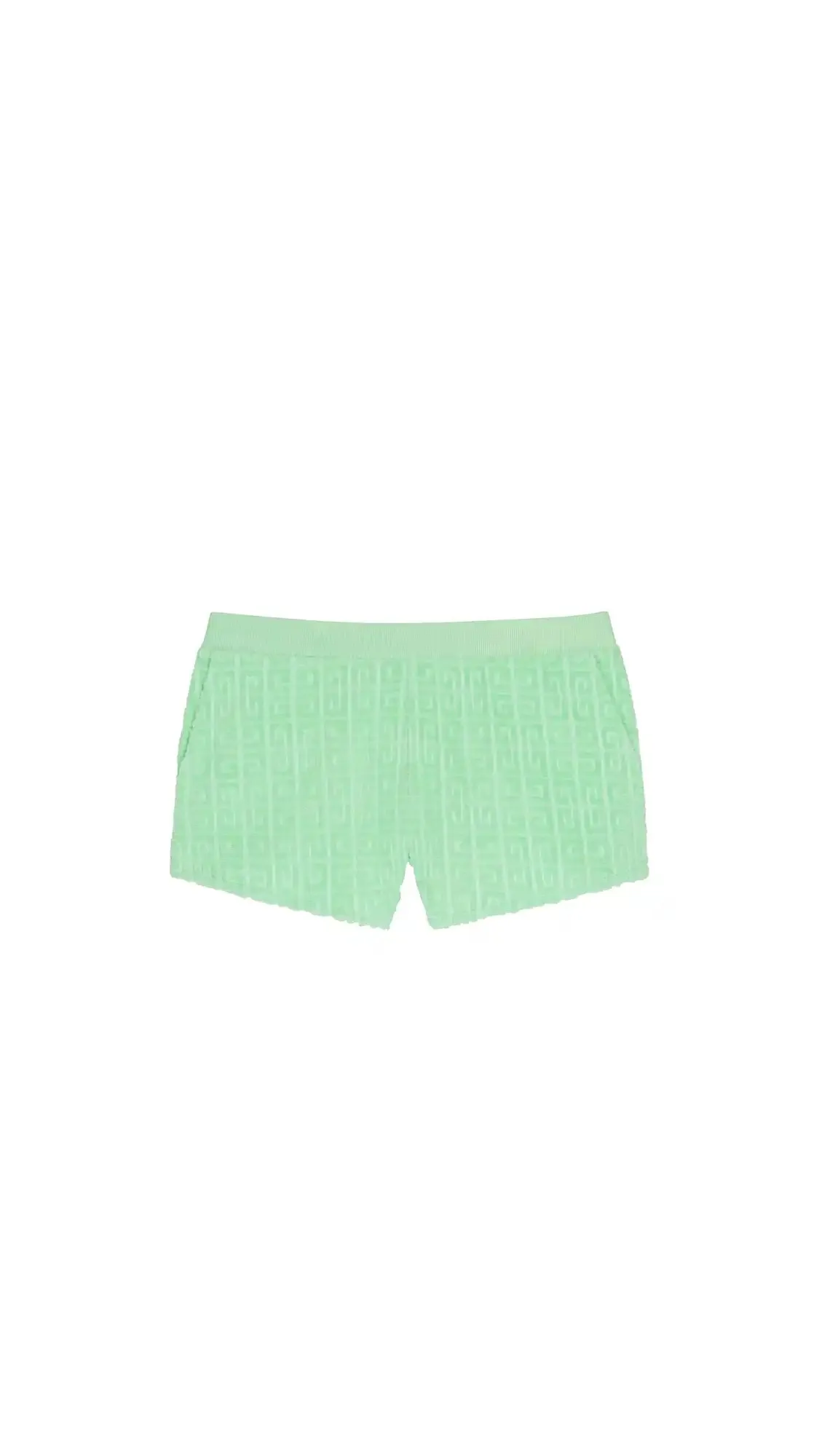 Cotton Towelling Shorts Aqua Green