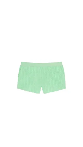 Cotton Towelling Shorts Aqua Green