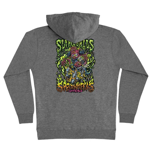 Slime Balls Wheels Hoody - Dirty Donny OG Slime Pullover - Gunmetal Heather