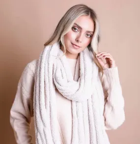 Soft Boucle Vertical Scarf