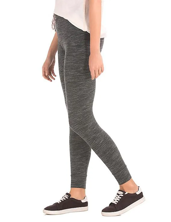 Soft Grey Drawstring Leggings