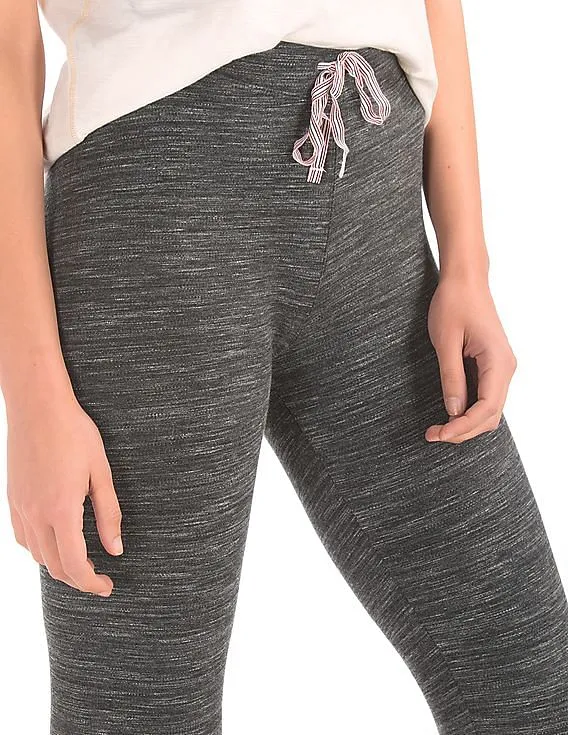 Soft Grey Drawstring Leggings