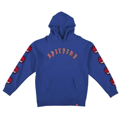 Spitfire Wheels Hoodie Bighead Fill Sleeves Pullover Royal Red