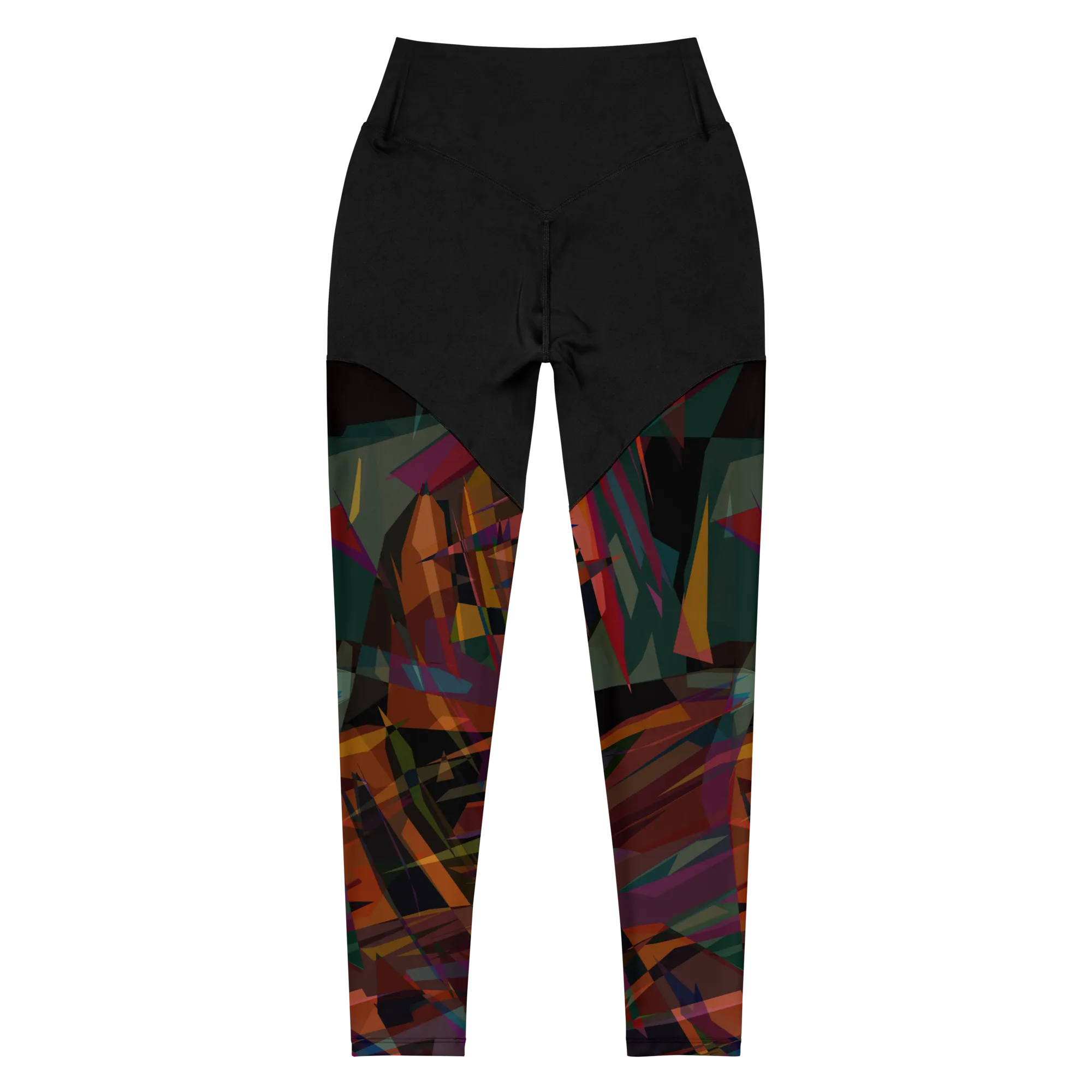 Starburst Wave Print Athletic Leggings