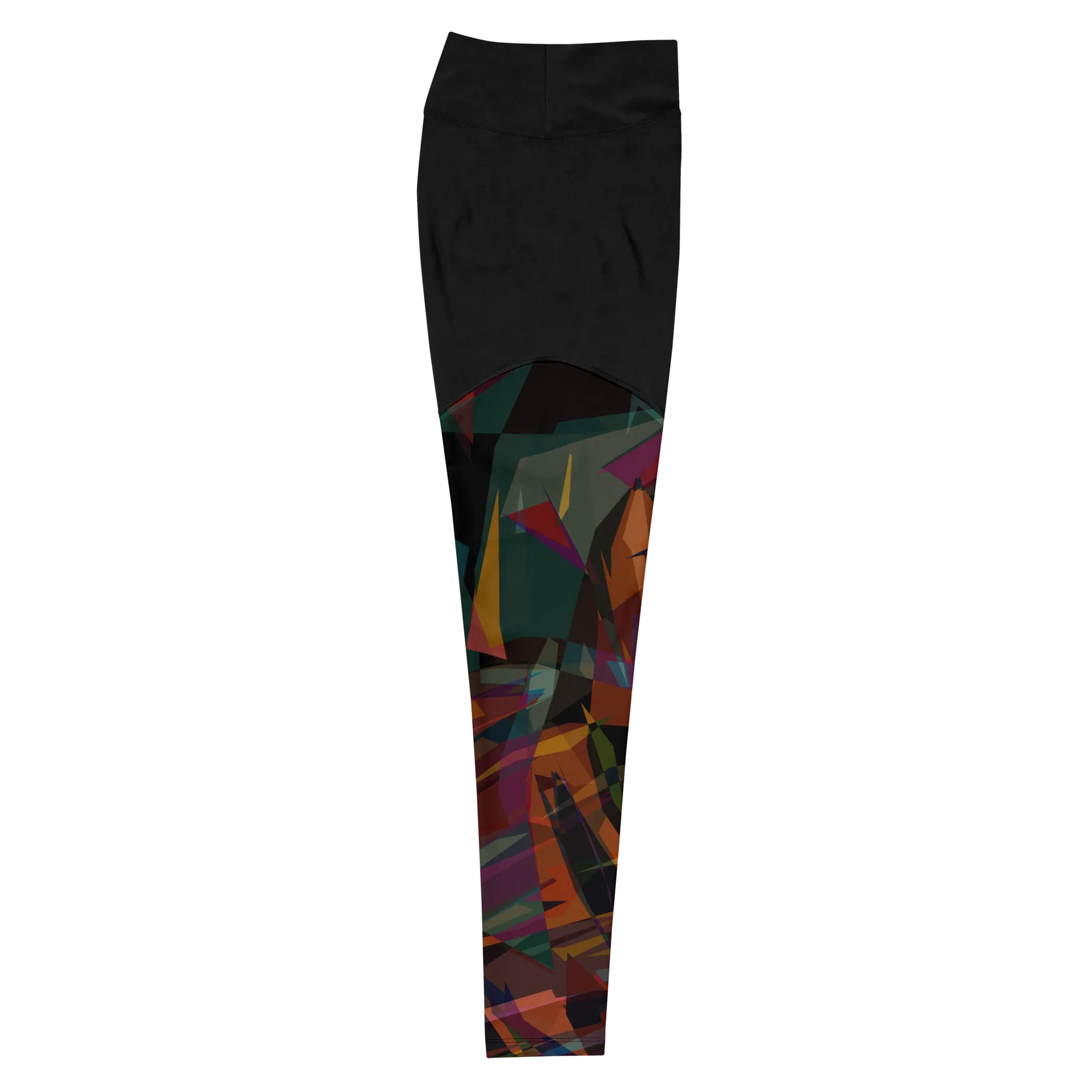 Starburst Wave Print Athletic Leggings