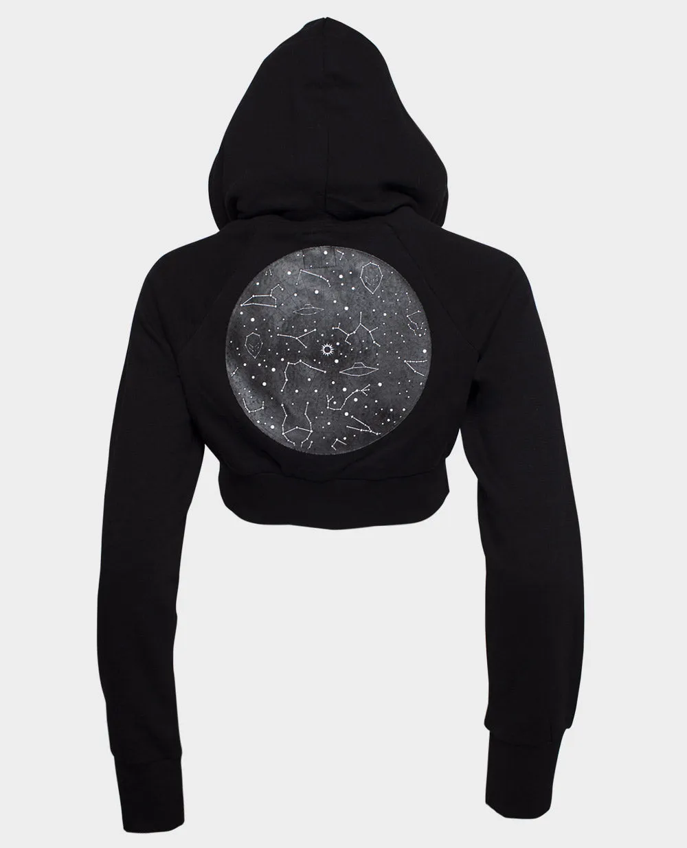 Stargazer Black Crop Hoodie.