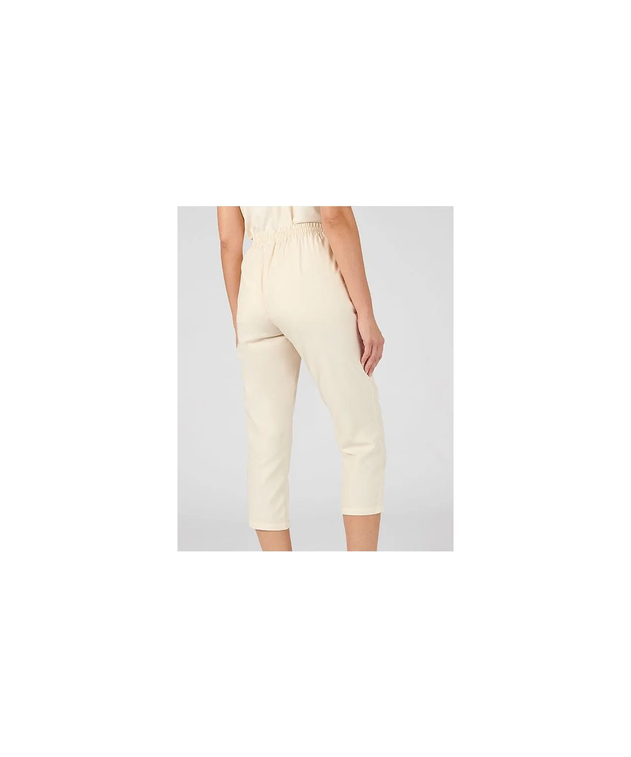 Cotton Crop Trousers Straight Leg