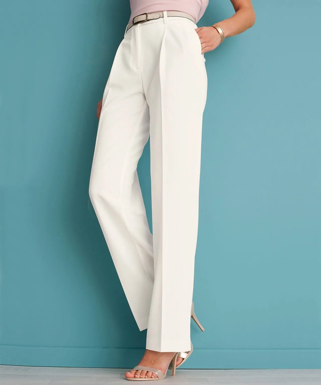 Tailored Straight-Leg Pants