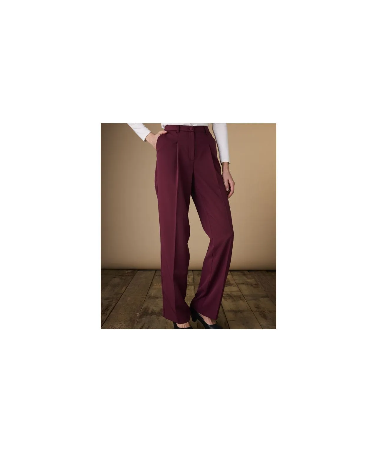 Tailored Straight-Leg Pants