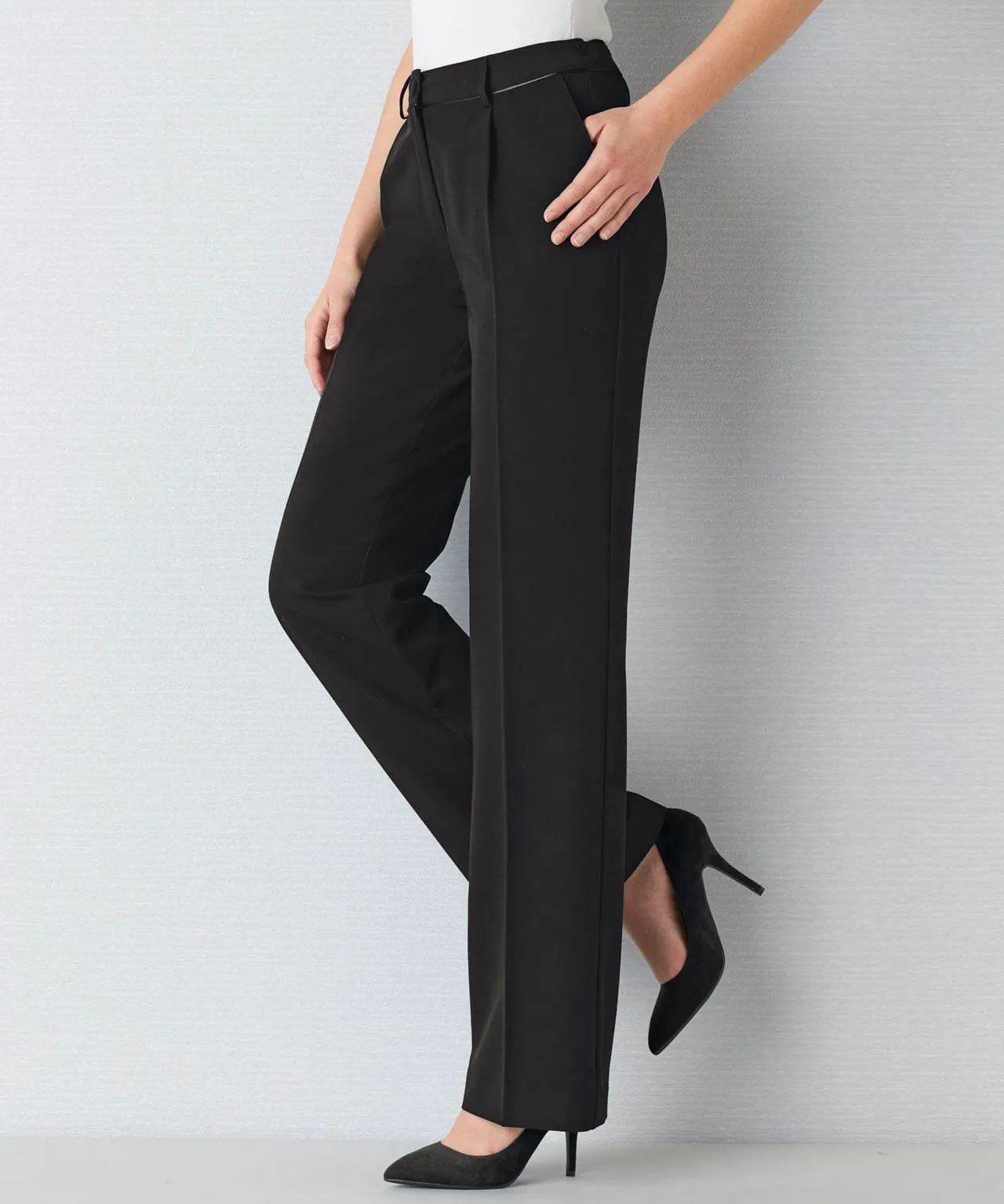 Tailored Straight-Leg Pants