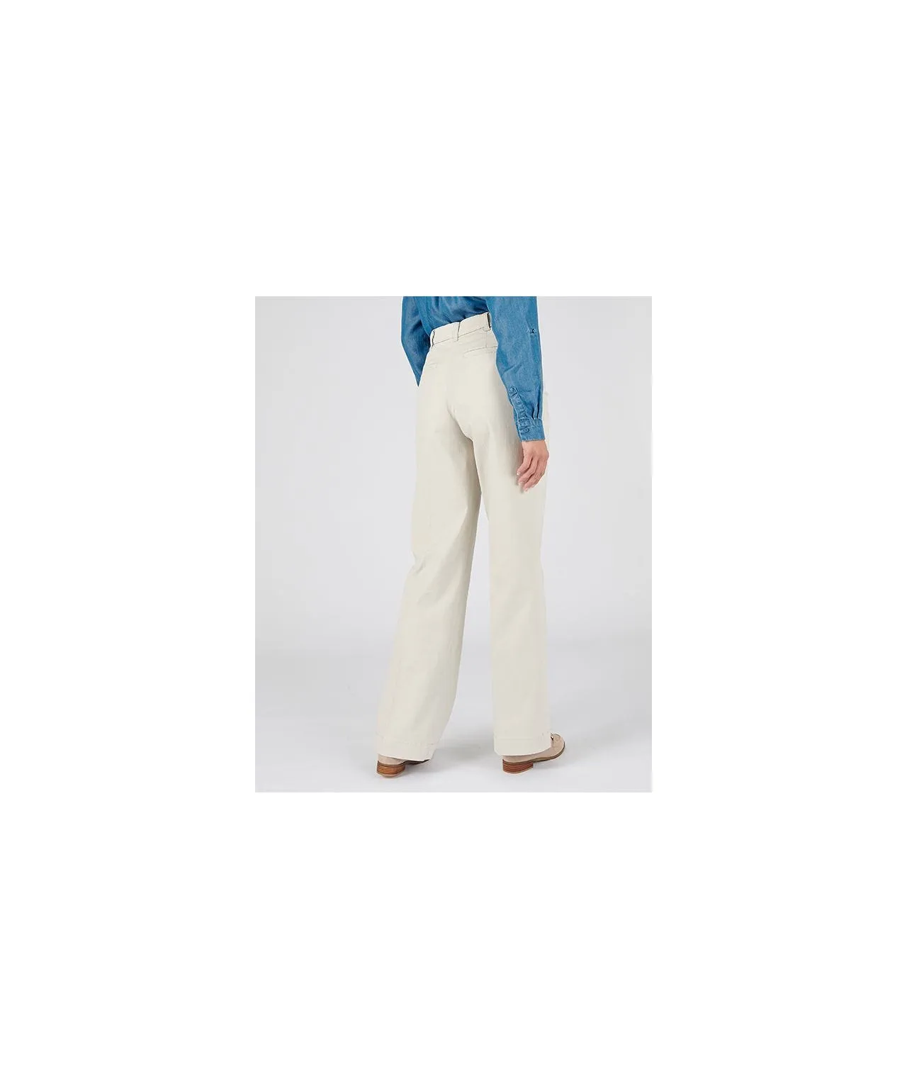 Stretchy Wide-leg Cotton Pants