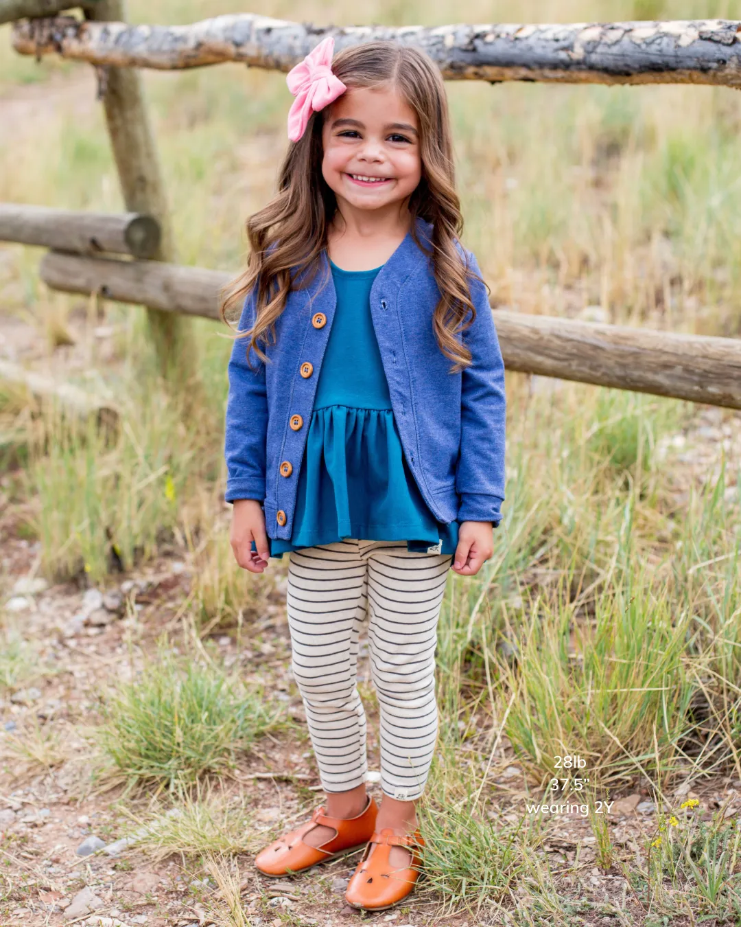 Stripe Leggings in Elm Print