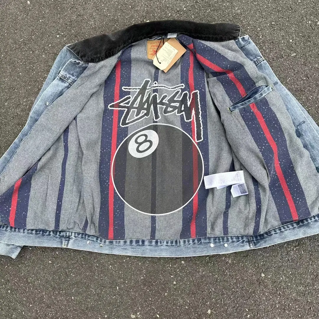 Stussy Embossed 8 Ball Levi's Denim Jacket