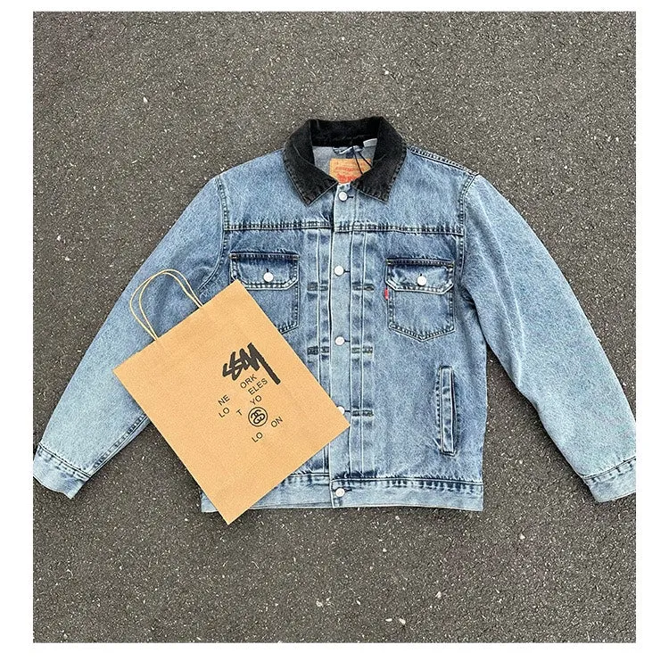 Stussy Embossed 8 Ball Levi's Denim Jacket