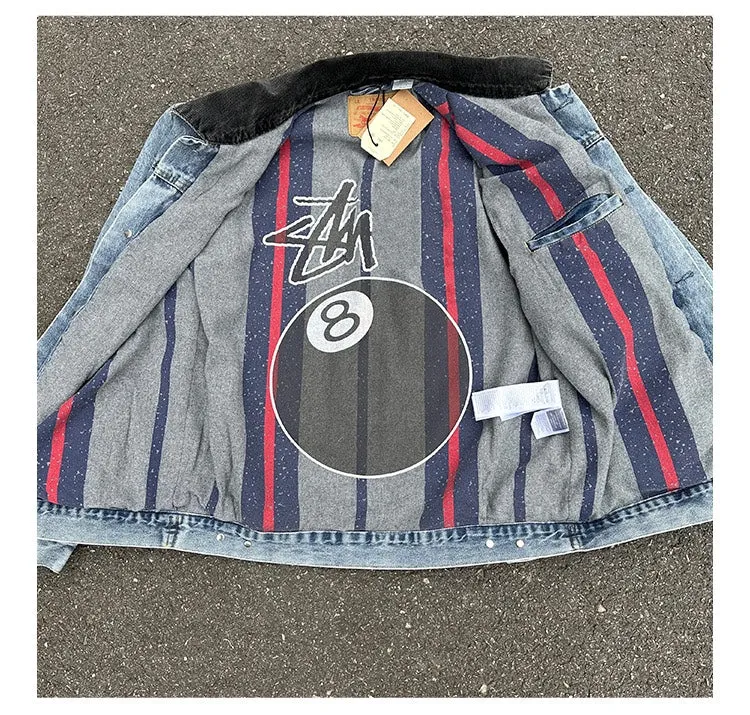 Stussy Embossed 8 Ball Levi's Denim Jacket