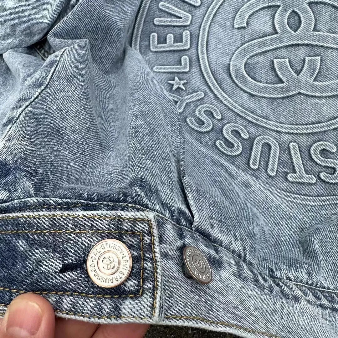 Stussy Embossed 8 Ball Levi's Denim Jacket