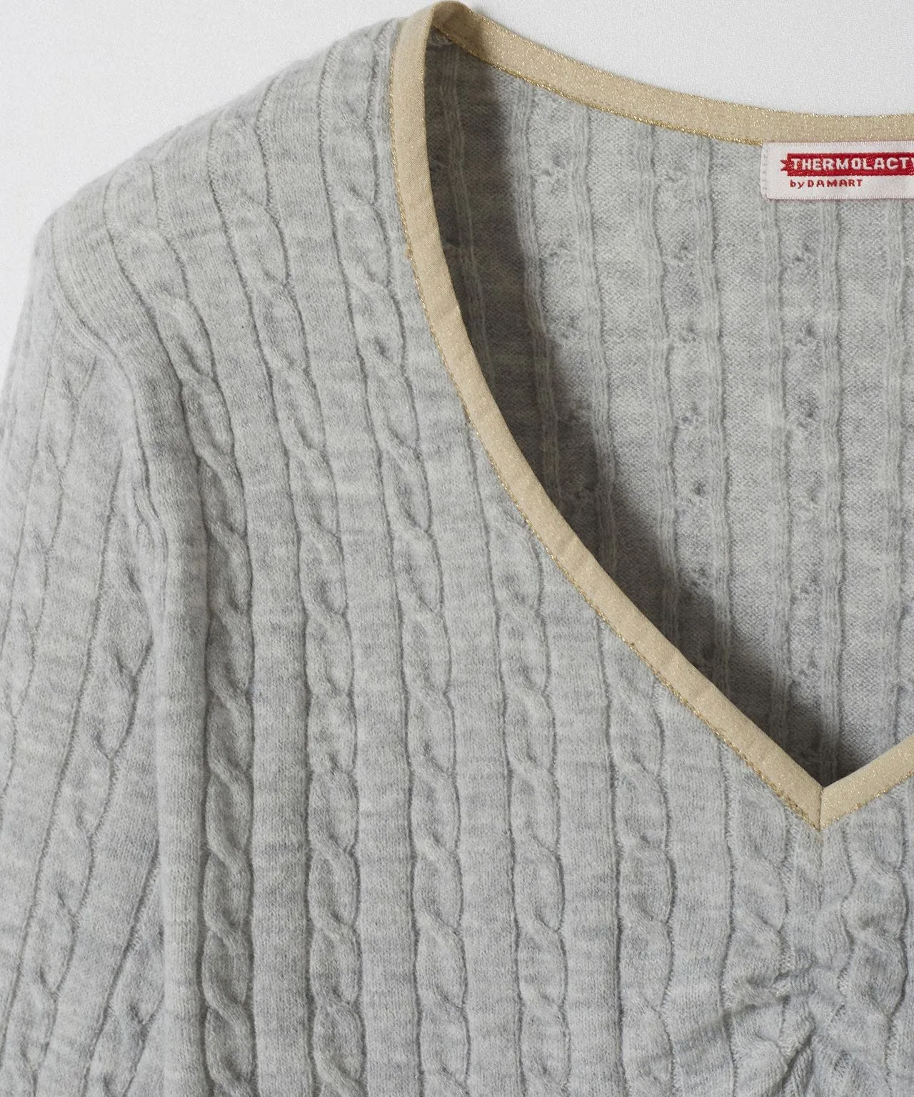 Insulated Cable Knit Top