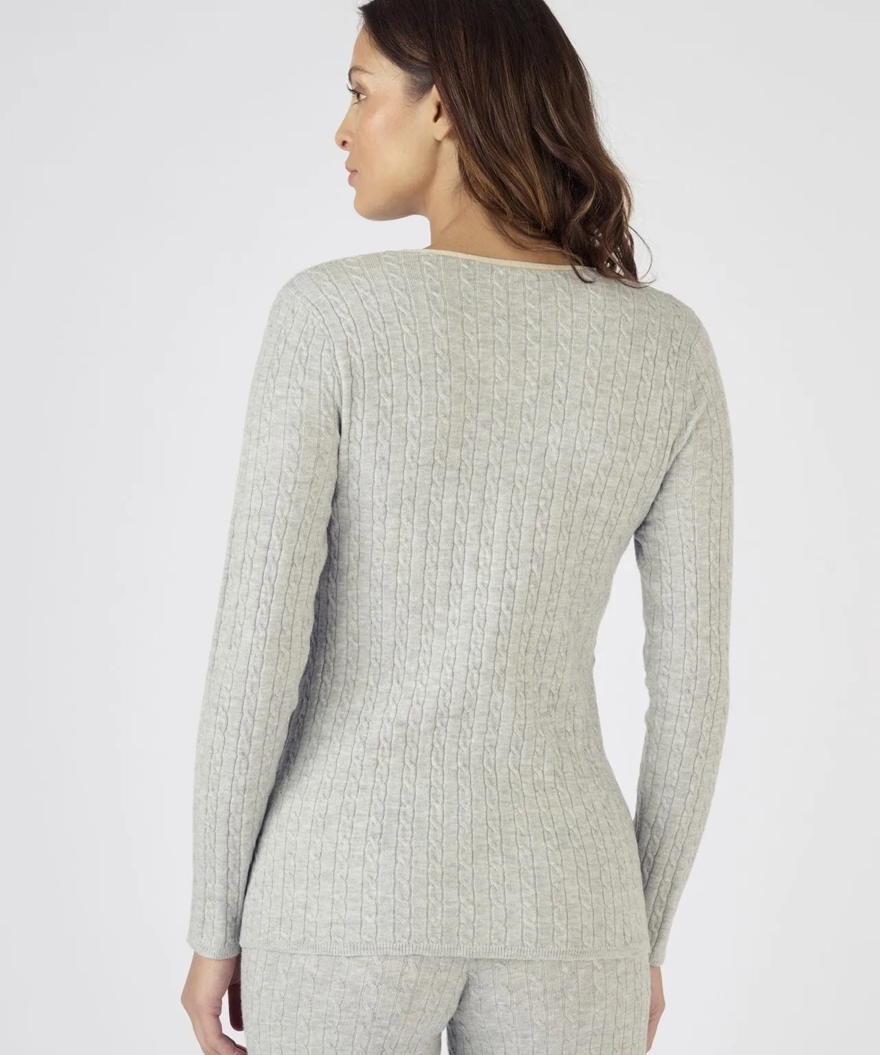 Insulated Cable Knit Top