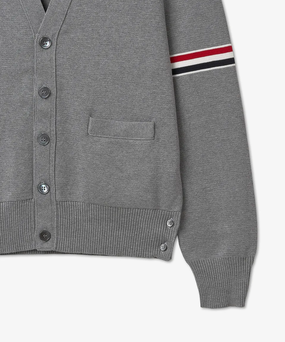 Thom Browne Striped Street Style Cardigans with Plain Logo for Designers