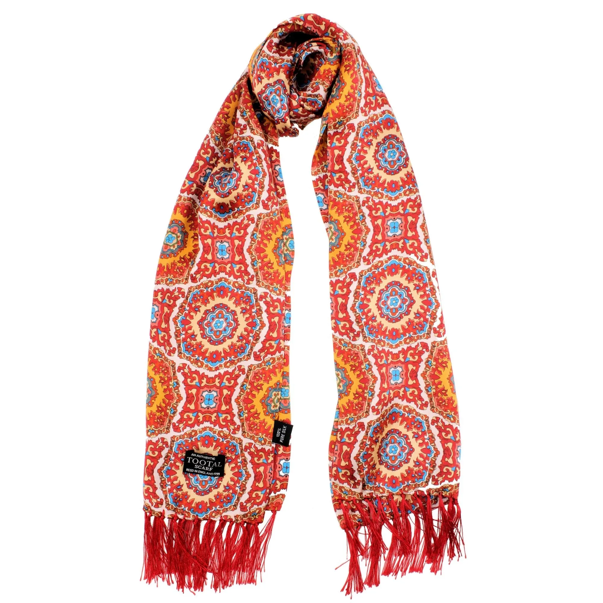 Tootal Scarves Kaleidoscope Silk Scarf - Nectarine