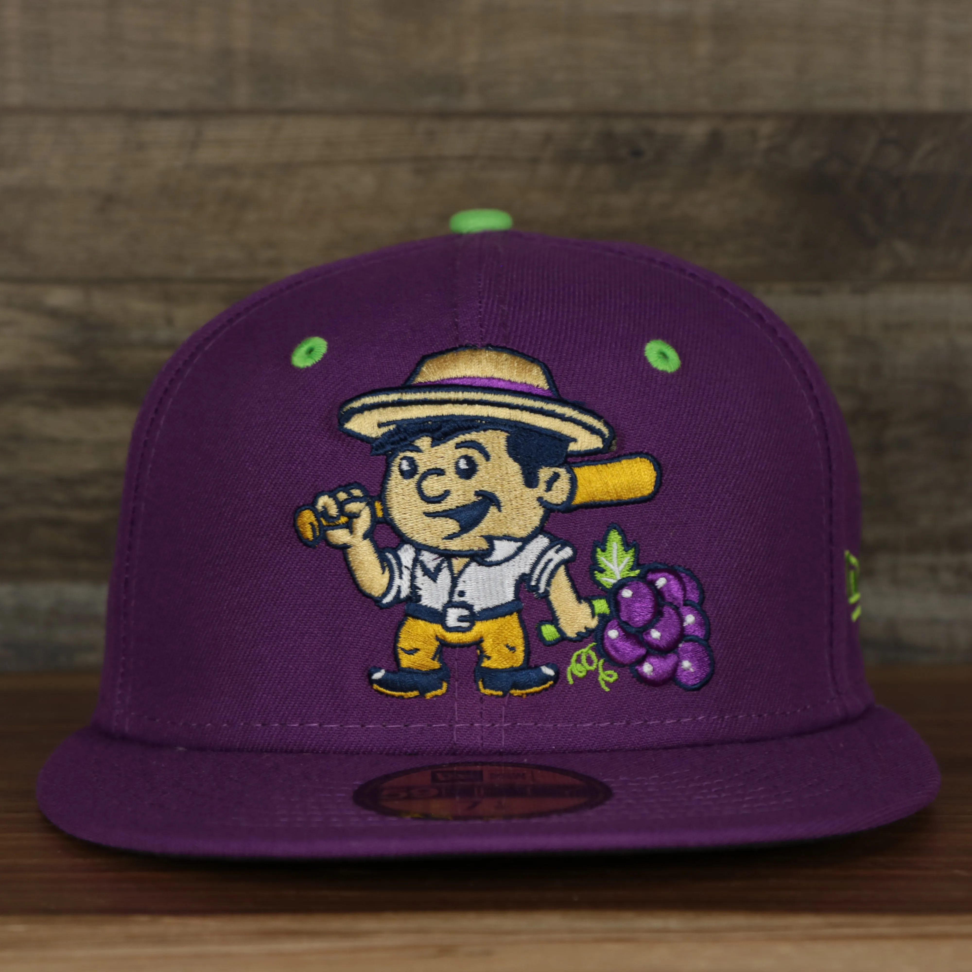 Tri-City Dust Devils 2022 Vineros de Tri-City Copa de la Diversion On-Field Black Bottom 5950 Fitted Cap Purple