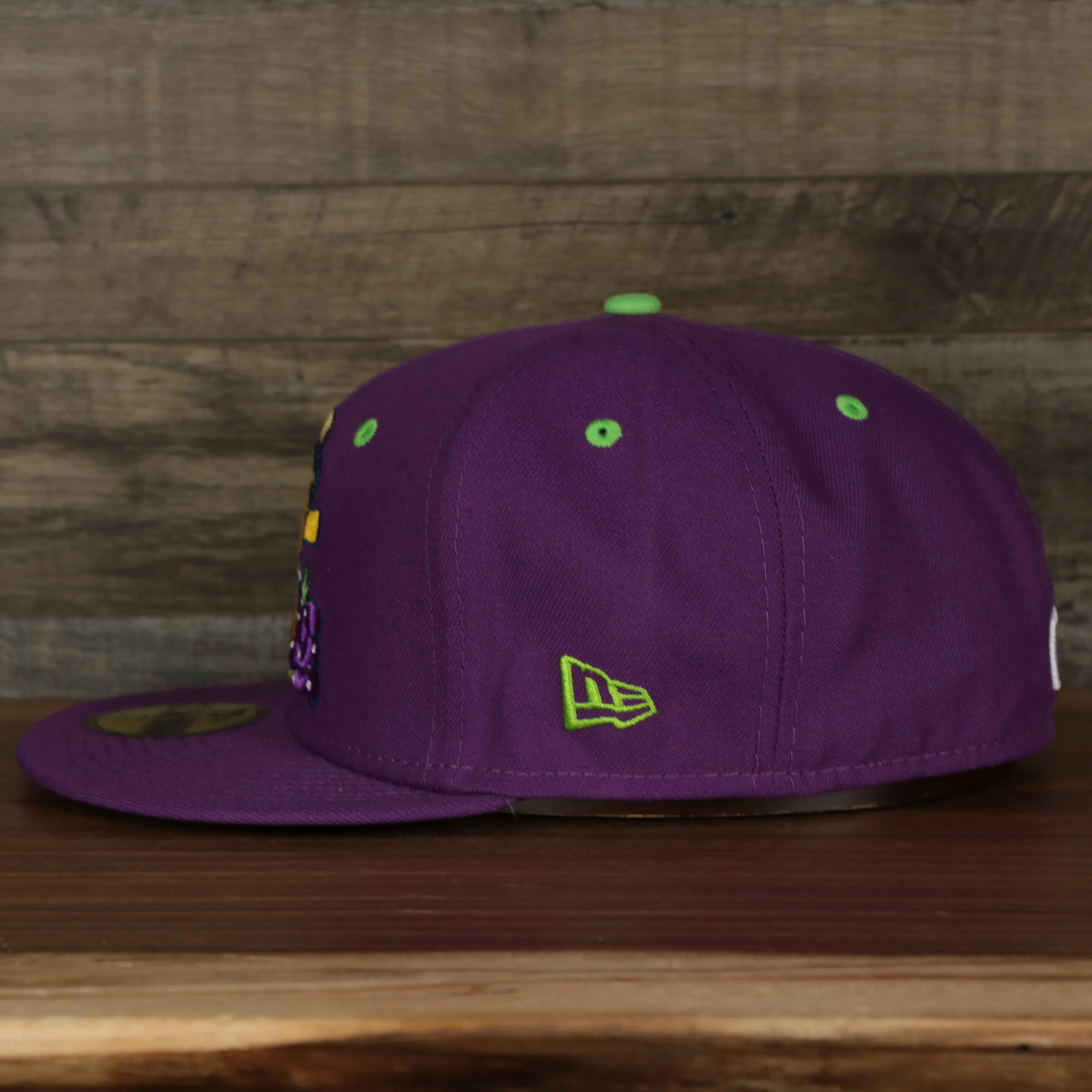 Tri-City Dust Devils 2022 Vineros de Tri-City Copa de la Diversion On-Field Black Bottom 5950 Fitted Cap Purple