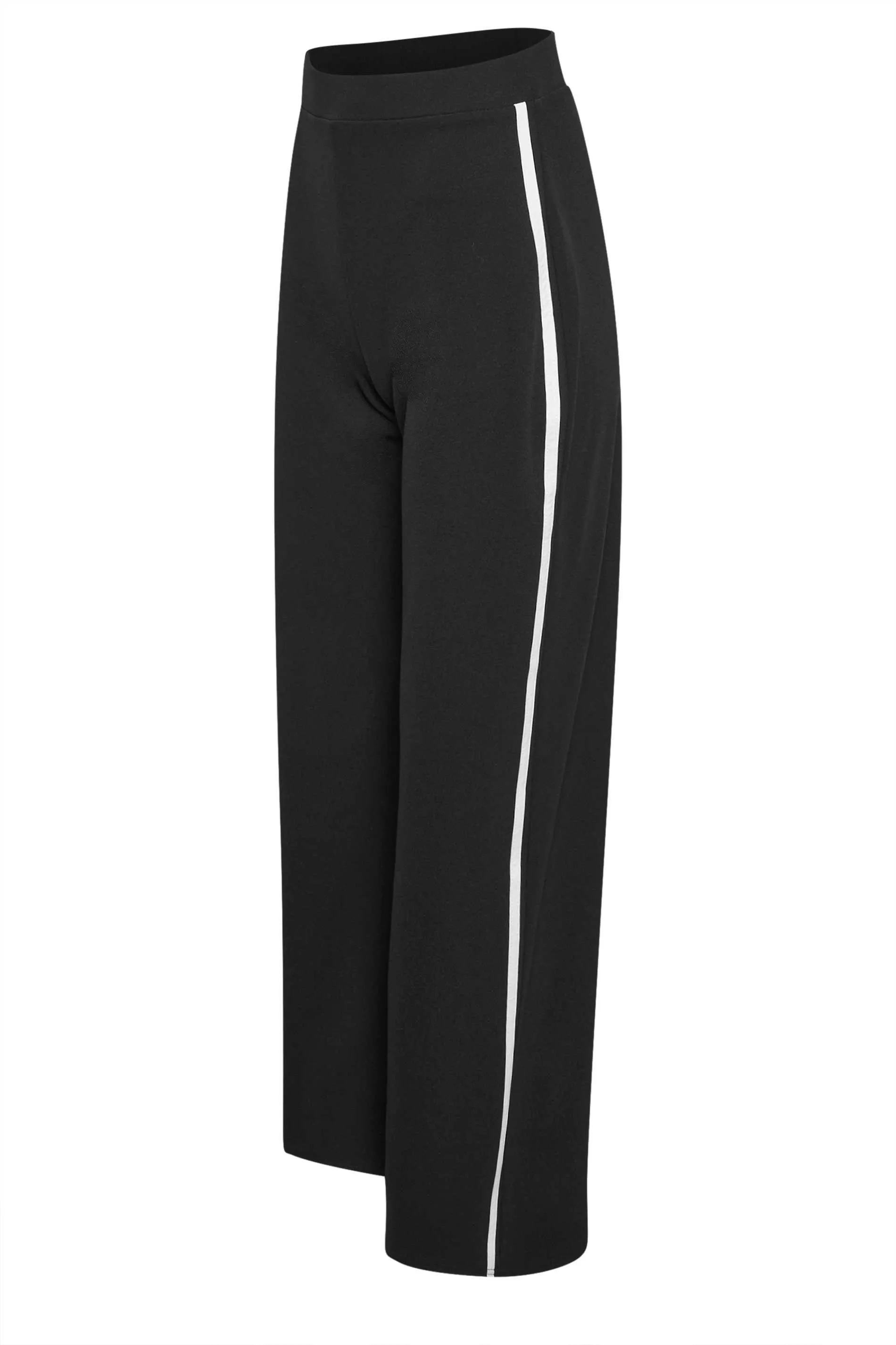 Petite Side Stripe Wide Leg Trousers by PixieGirl