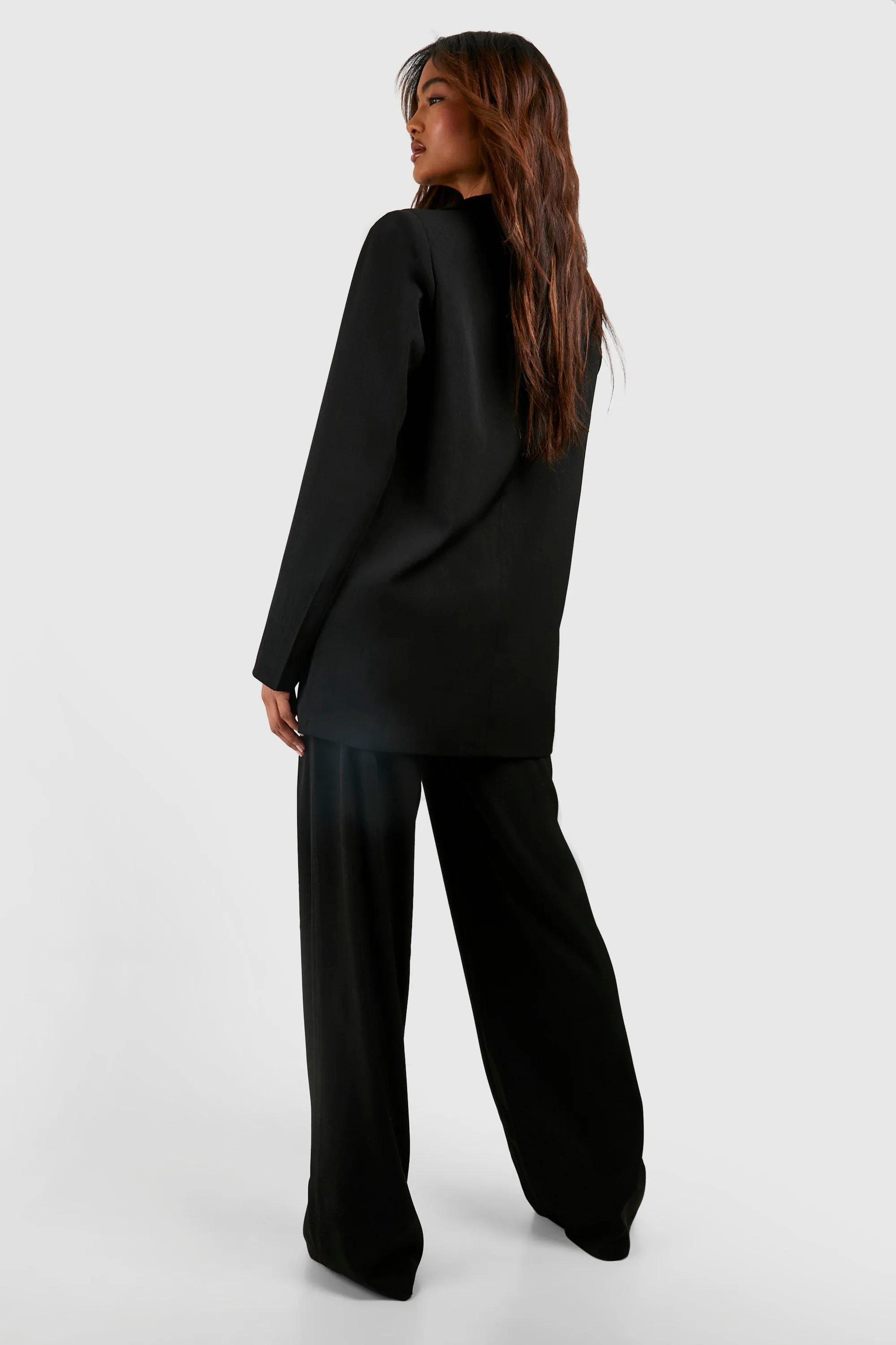 Tailored Contrast Waist Trousers Tall Woven Trousers boohoo