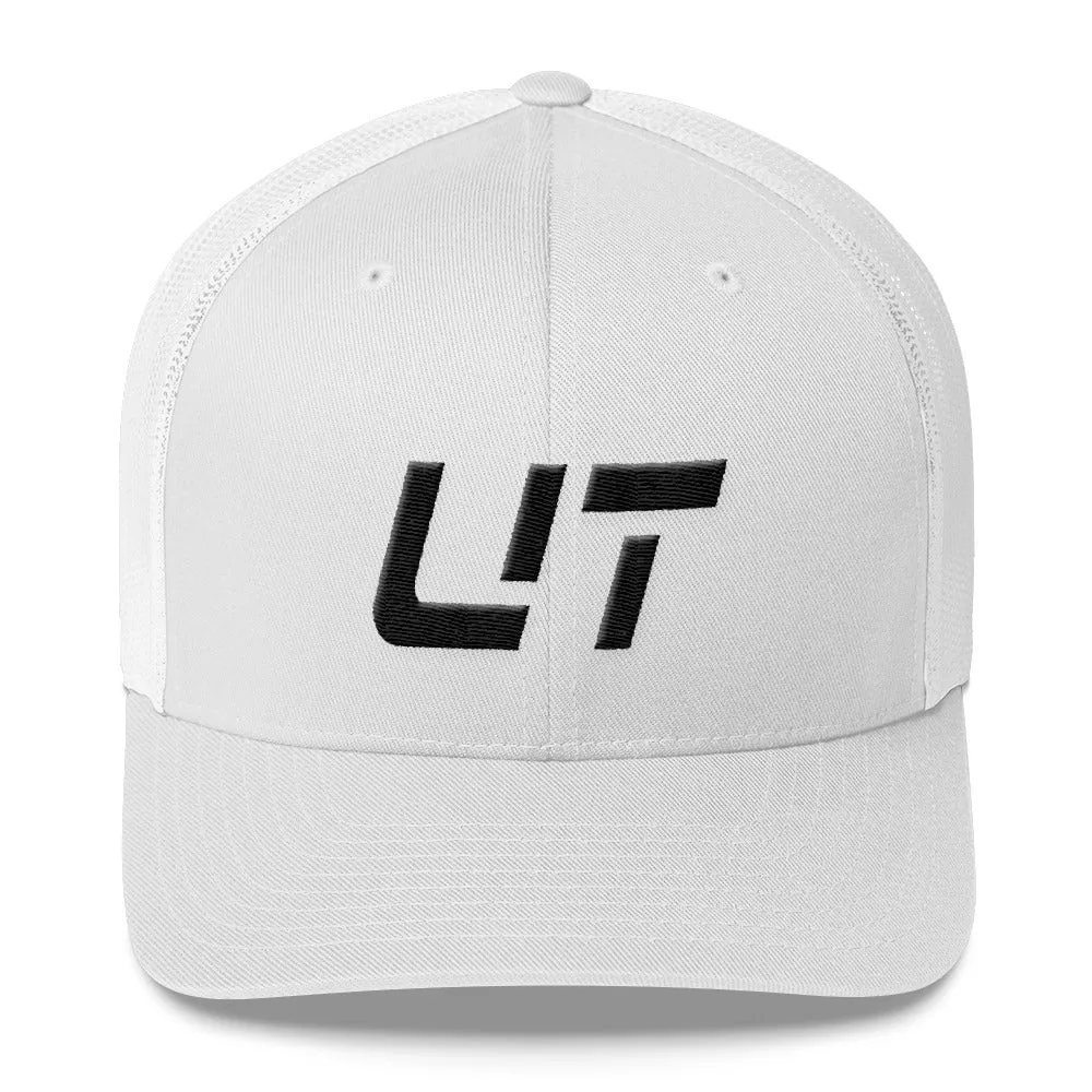 Utah Mesh Back Trucker Cap with Black Embroidery - UT - Various Hat Color Choices