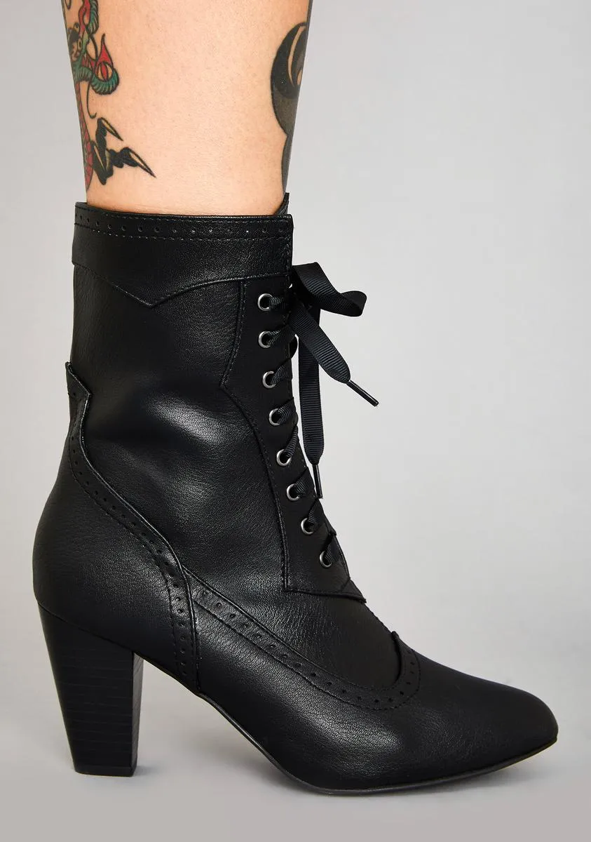 Victorian Vices Lace Up Boots-