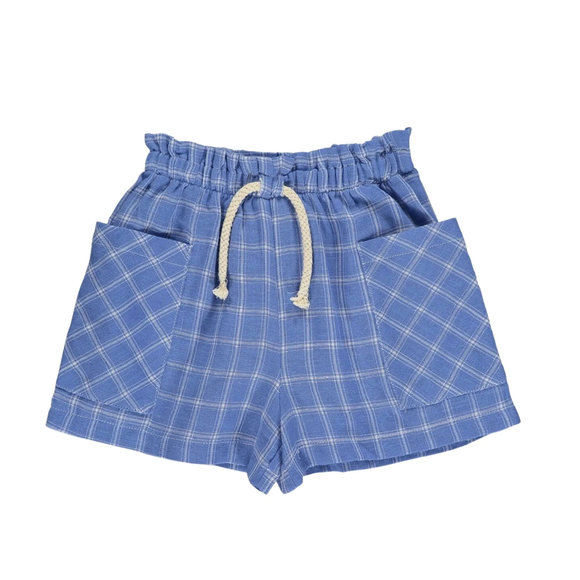 Vignette Arwen Blue and White Plaid Shorts