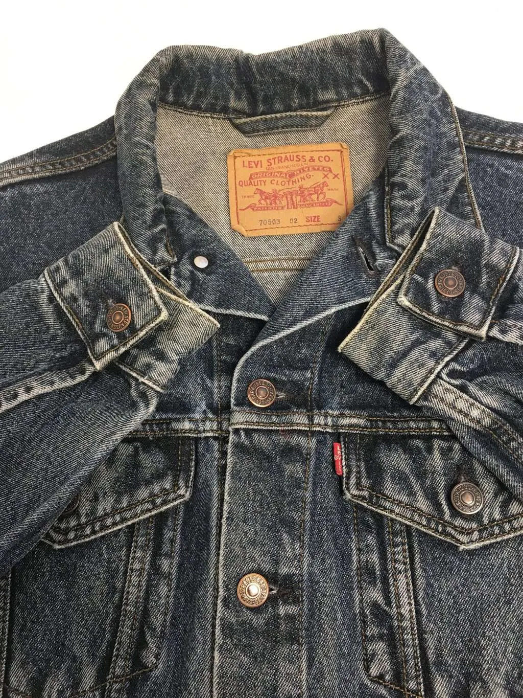 Small Vintage 90s Levis Denim Trucker Jacket