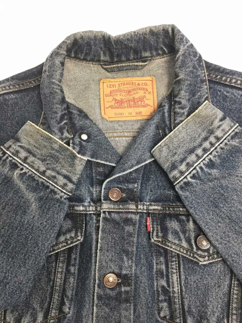 Small Vintage 90s Levis Denim Trucker Jacket