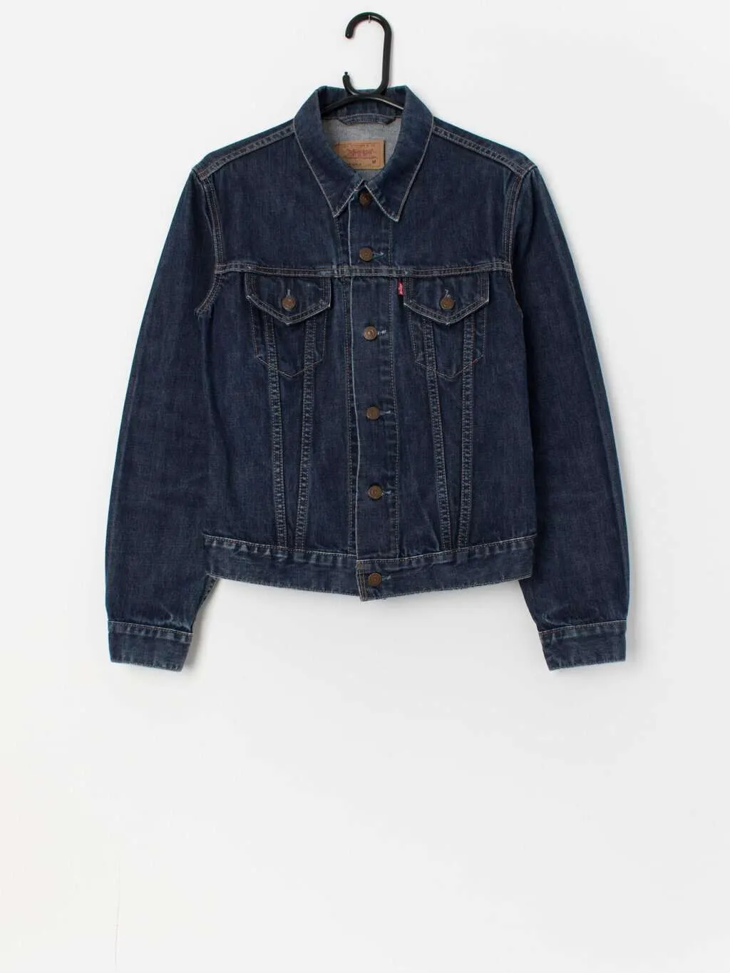 Girls Dark Blue Vintage Levis Denim Jacket - Small