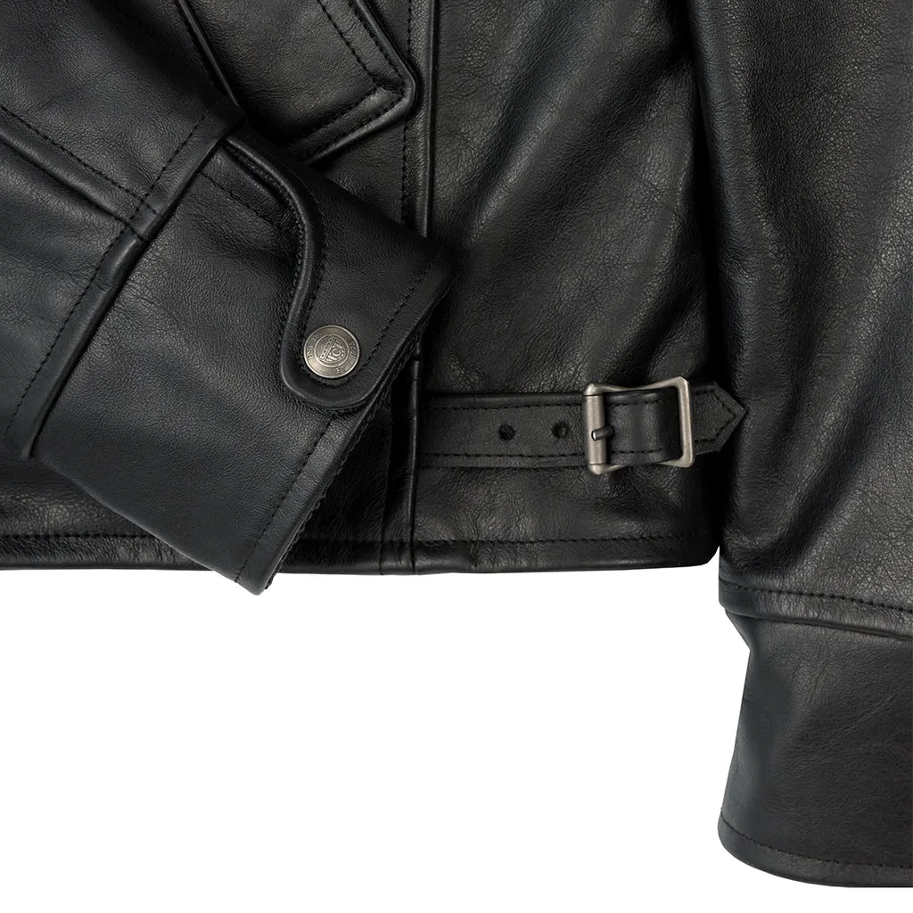 Vintage Style Horsehide Motorcycle Jacket Black Cockpit USA