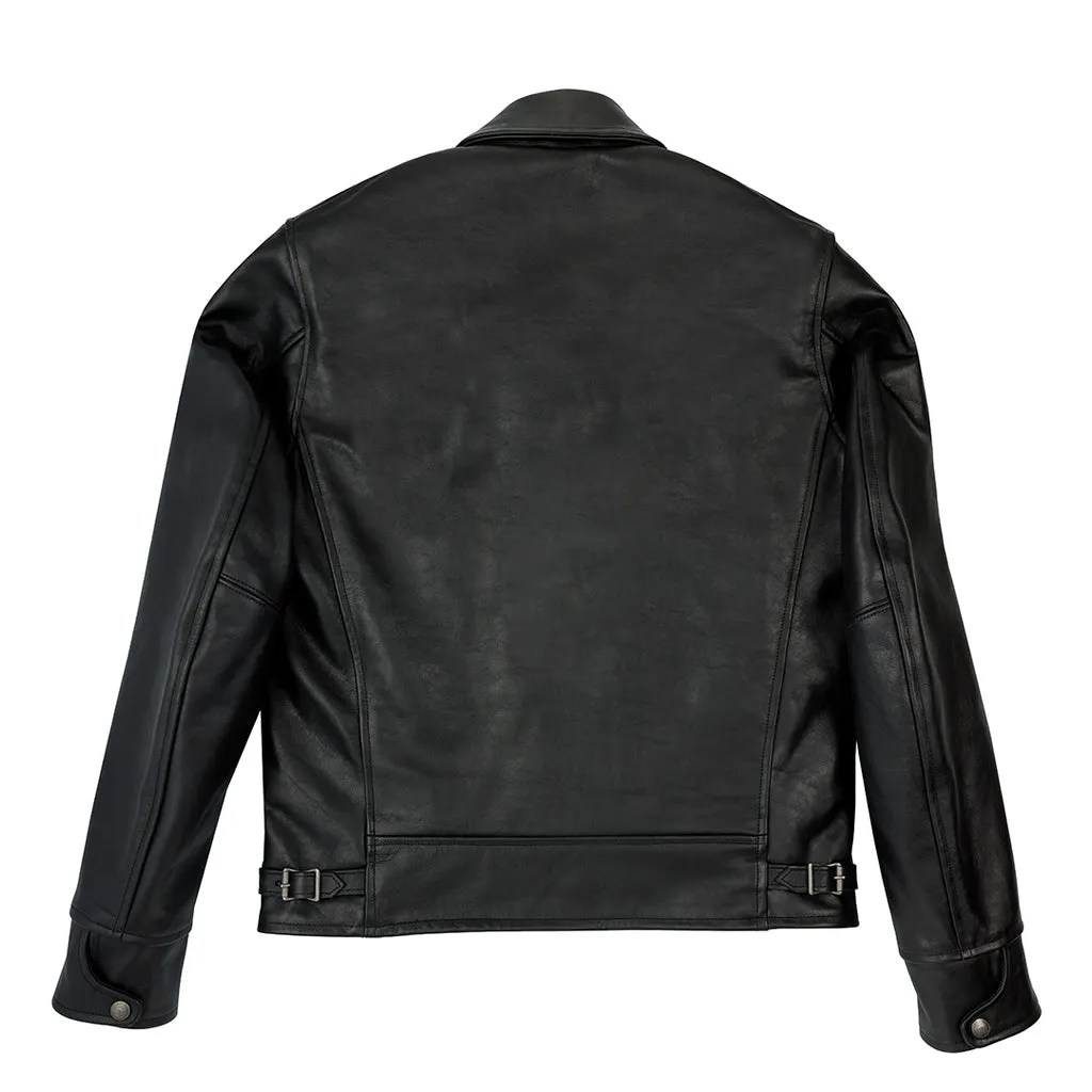 Vintage Style Horsehide Motorcycle Jacket Black Cockpit USA