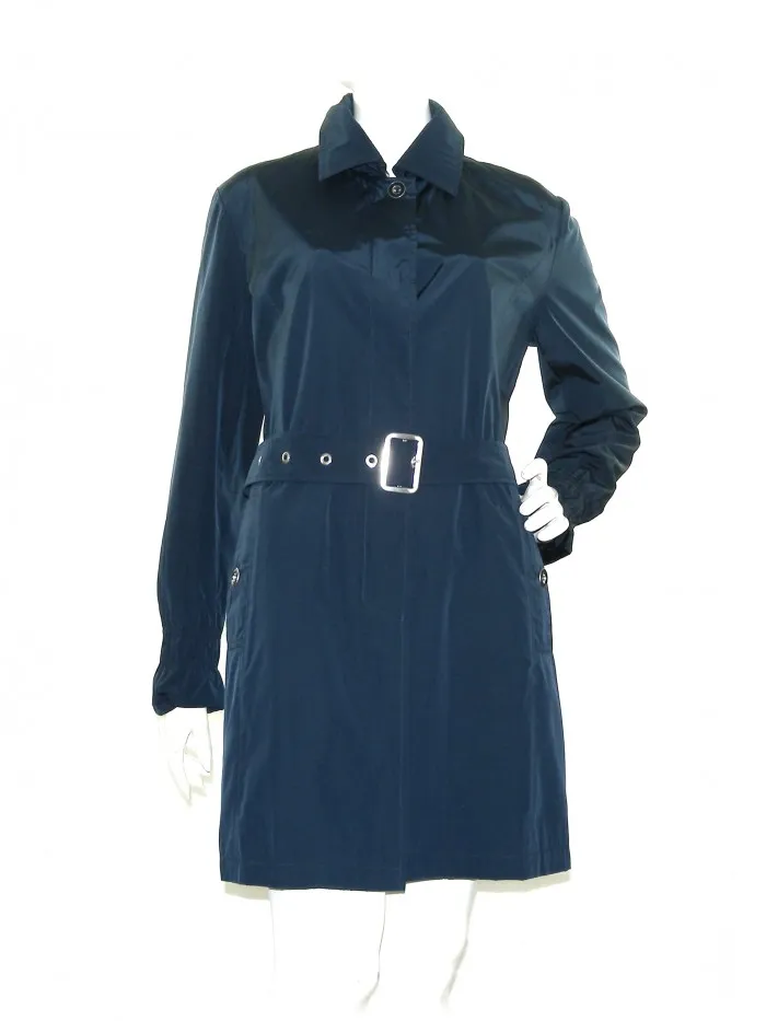 Waterproof Jacket in White Rose Design (Blue)