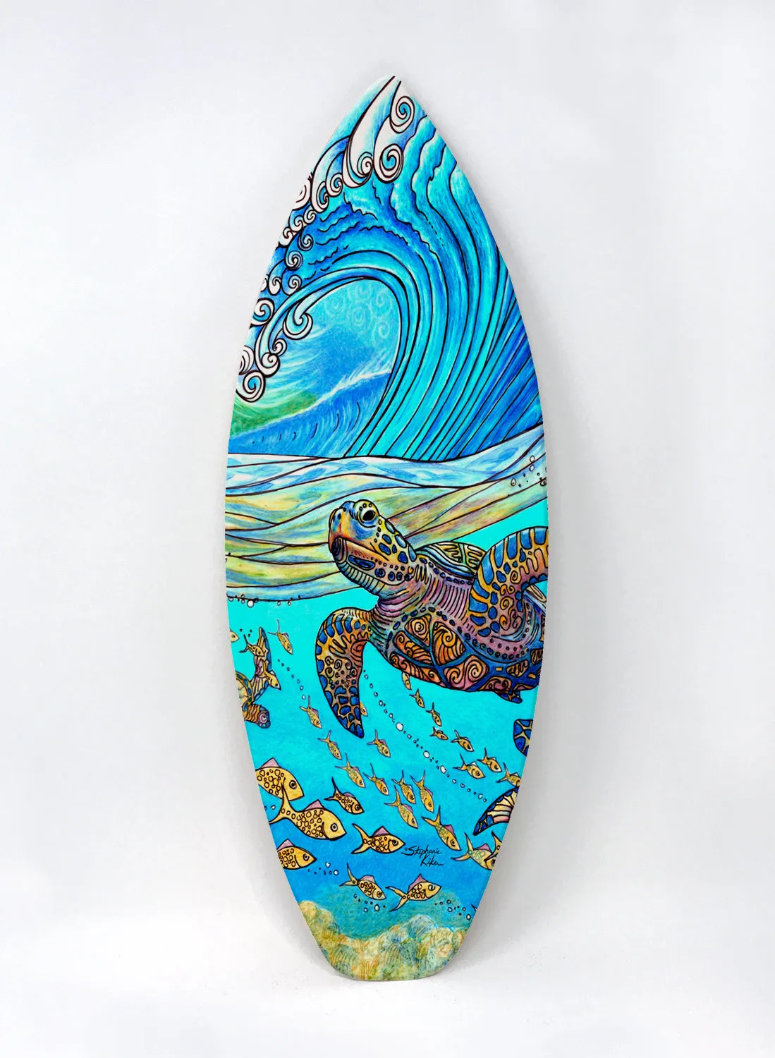 Wave Surfboard Wall Art