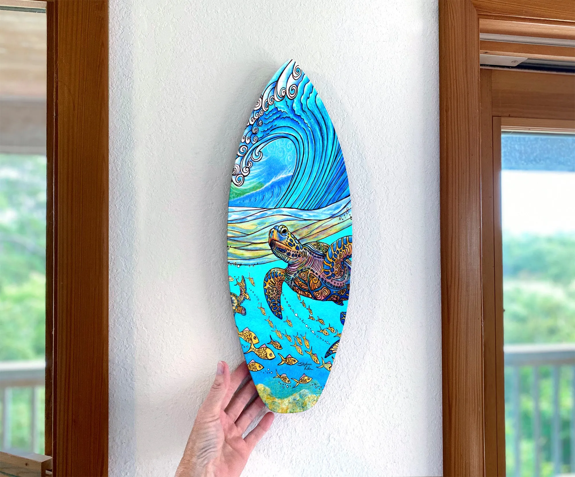 Wave Surfboard Wall Art