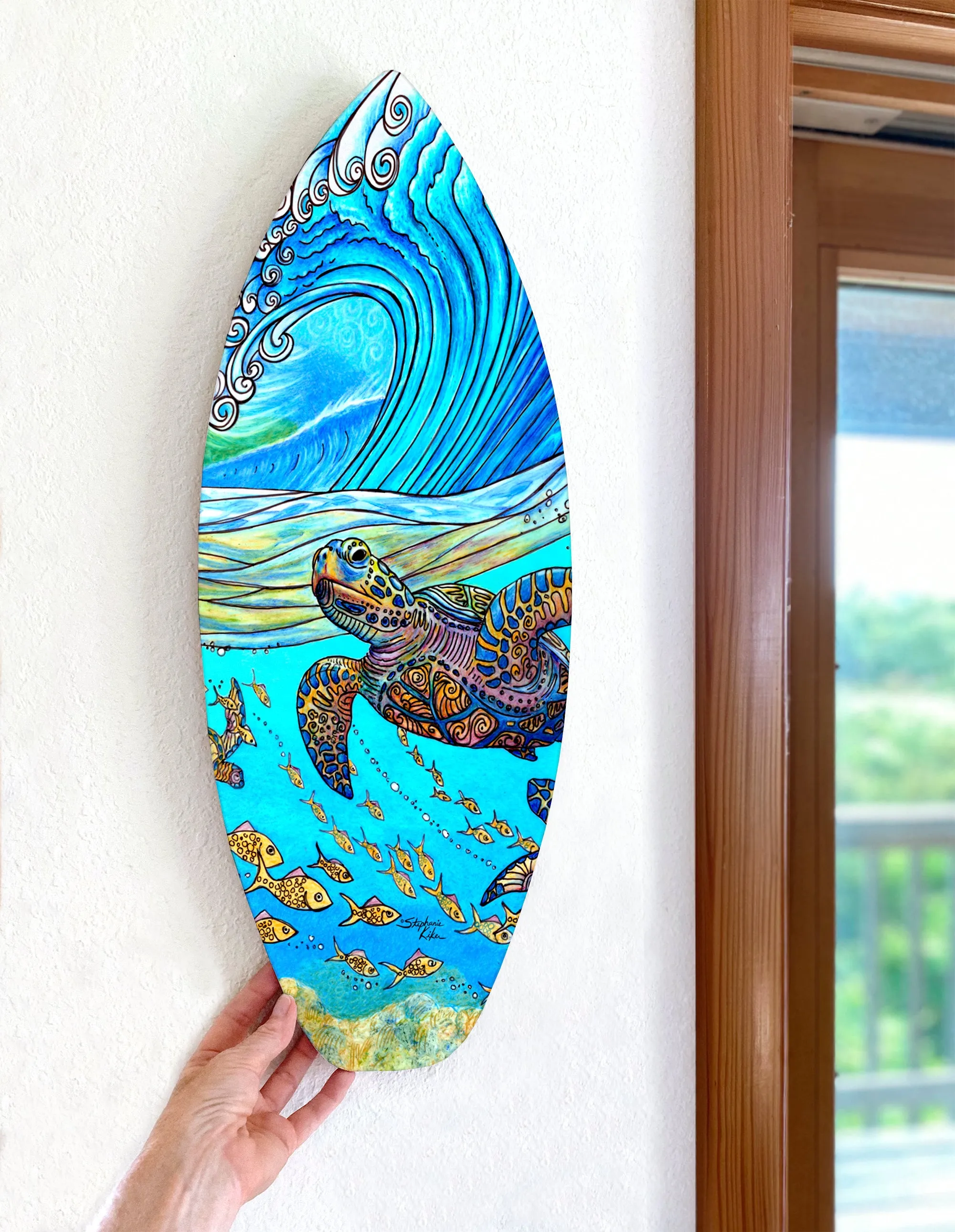 Wave Surfboard Wall Art