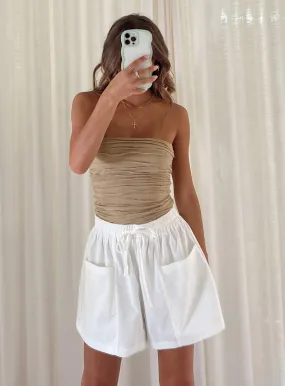 White Denim Shorts