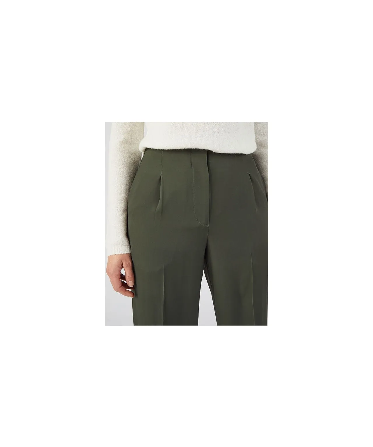 Pleated Wide-Leg Trousers