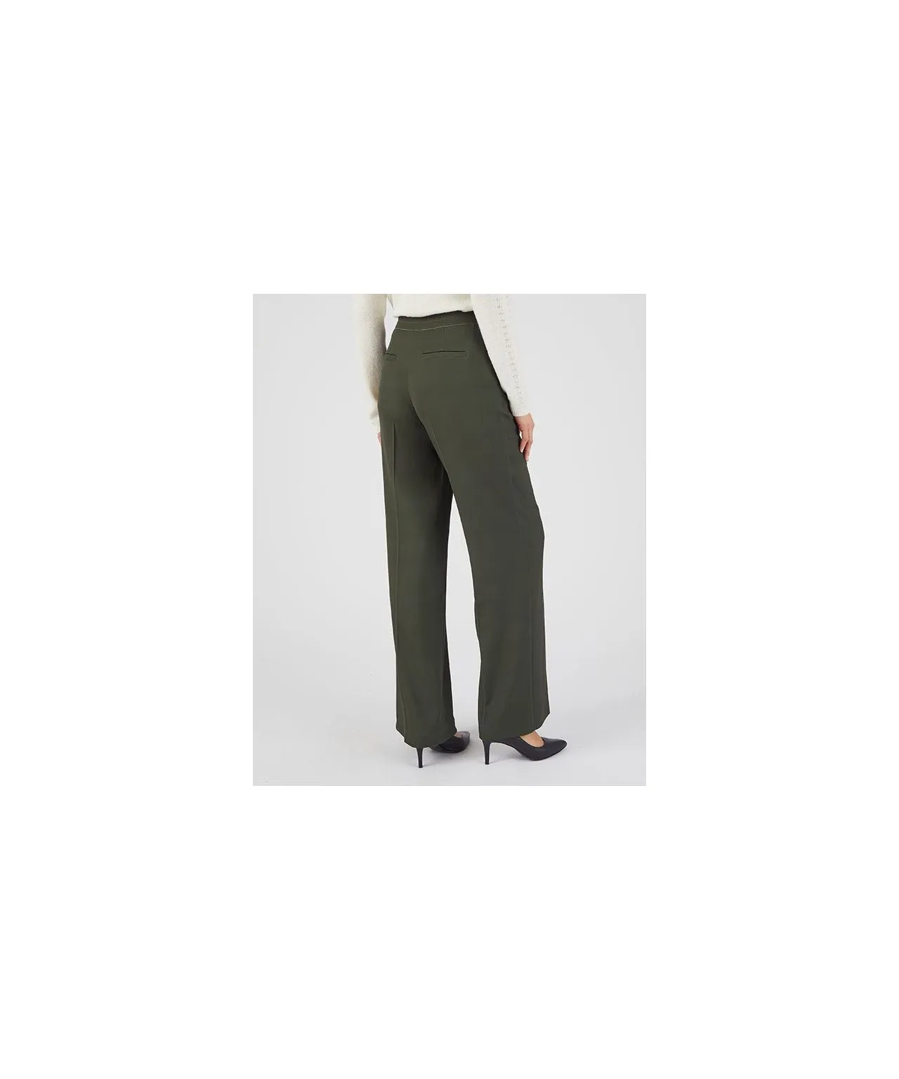 Pleated Wide-Leg Trousers