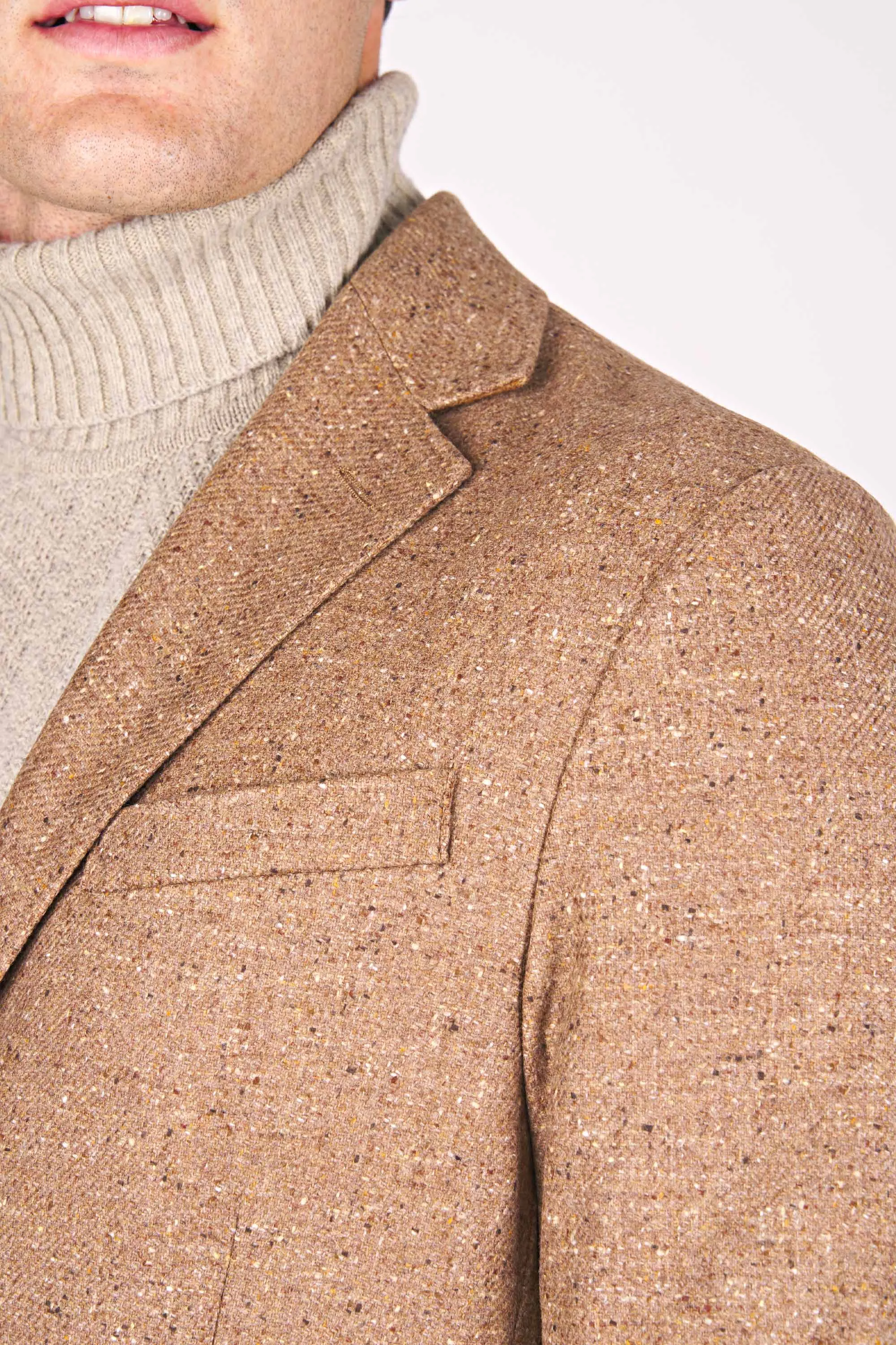 Wool Cashmere Single-Breasted Blazer